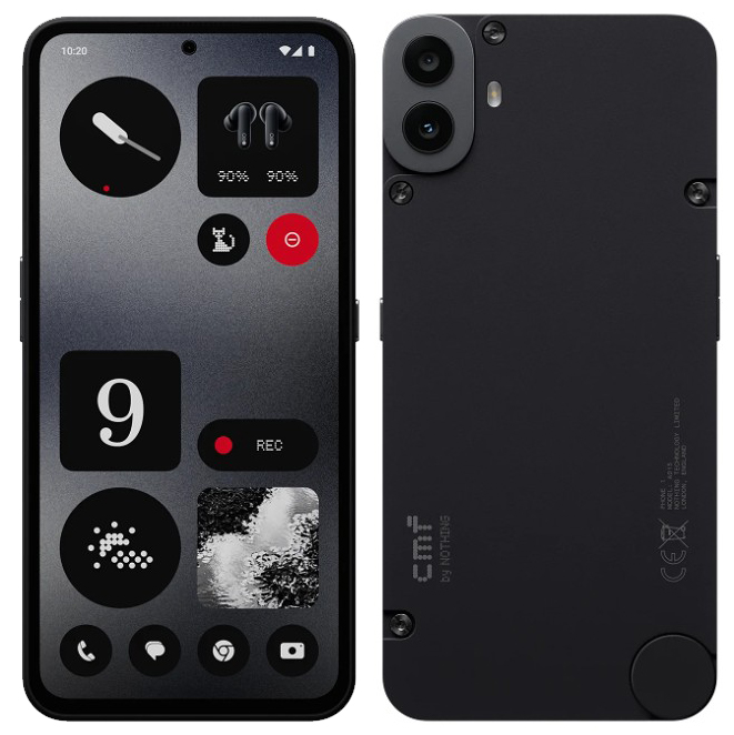 CMF PHONE 1 [ 8+256 GB ]  - Black model A015 CMF Phone 1 8GB+256GB Black front view - GharOne Nepal